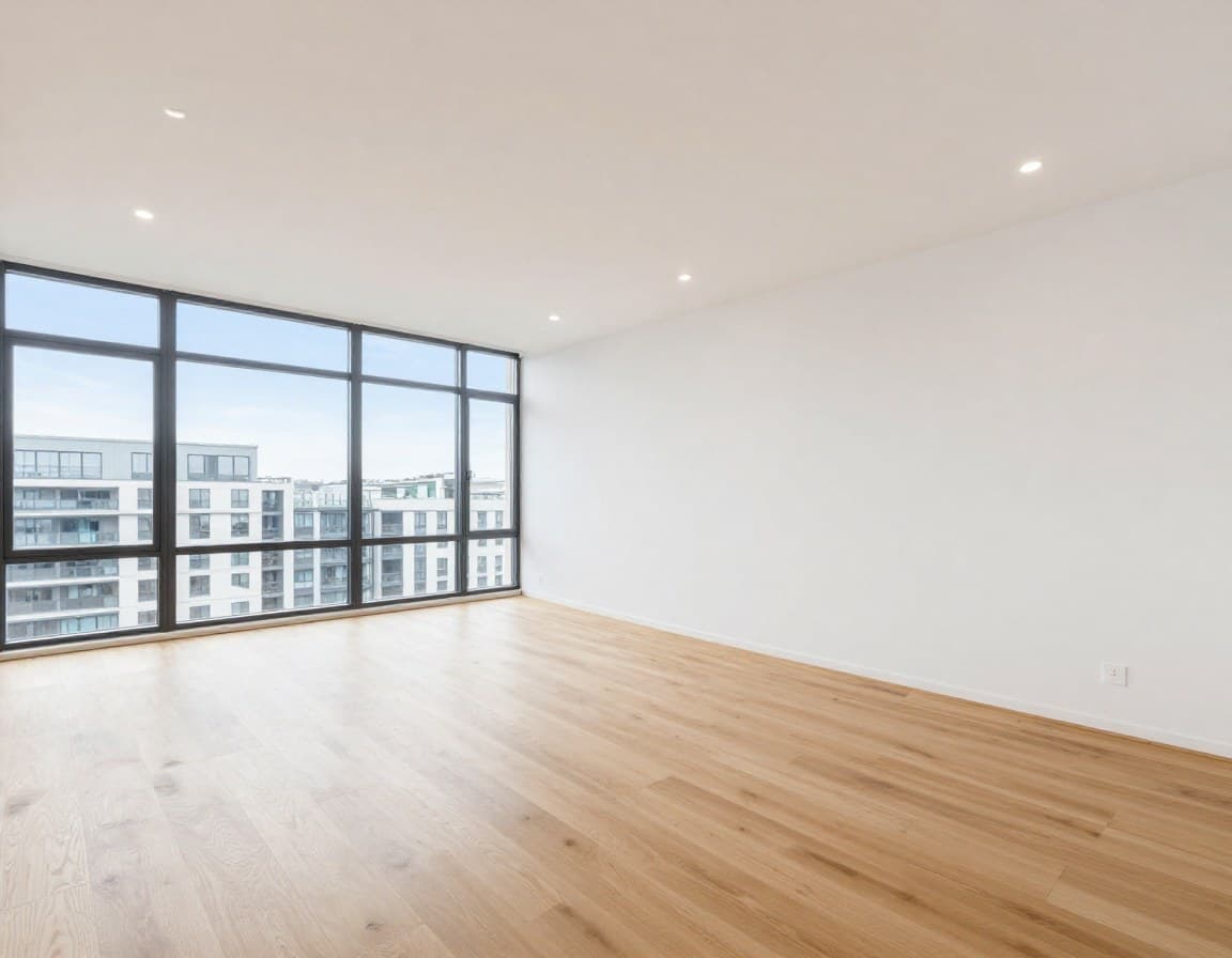 Leerer Raum vor Virtual Staging