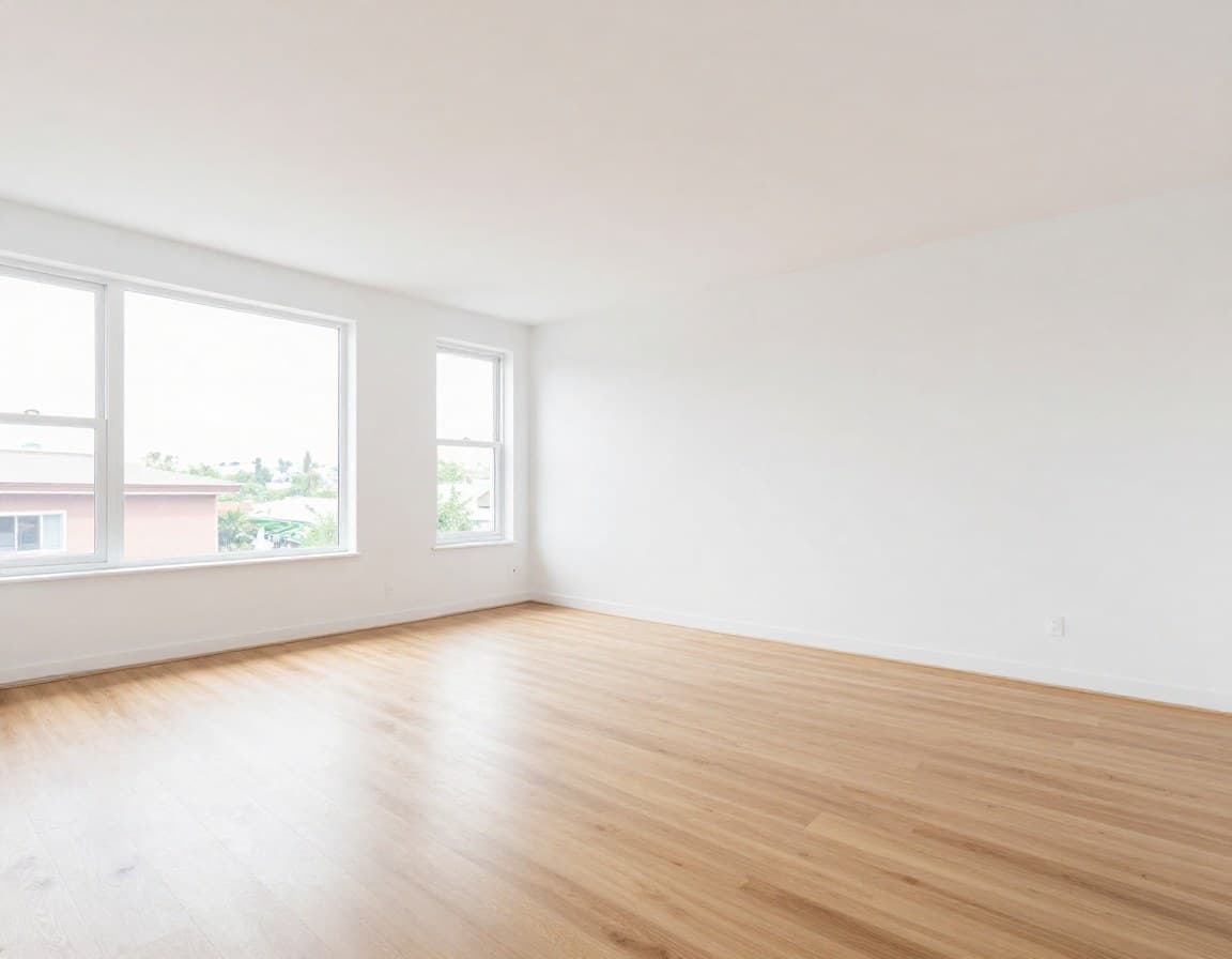 Leerer Raum vor Virtual Staging