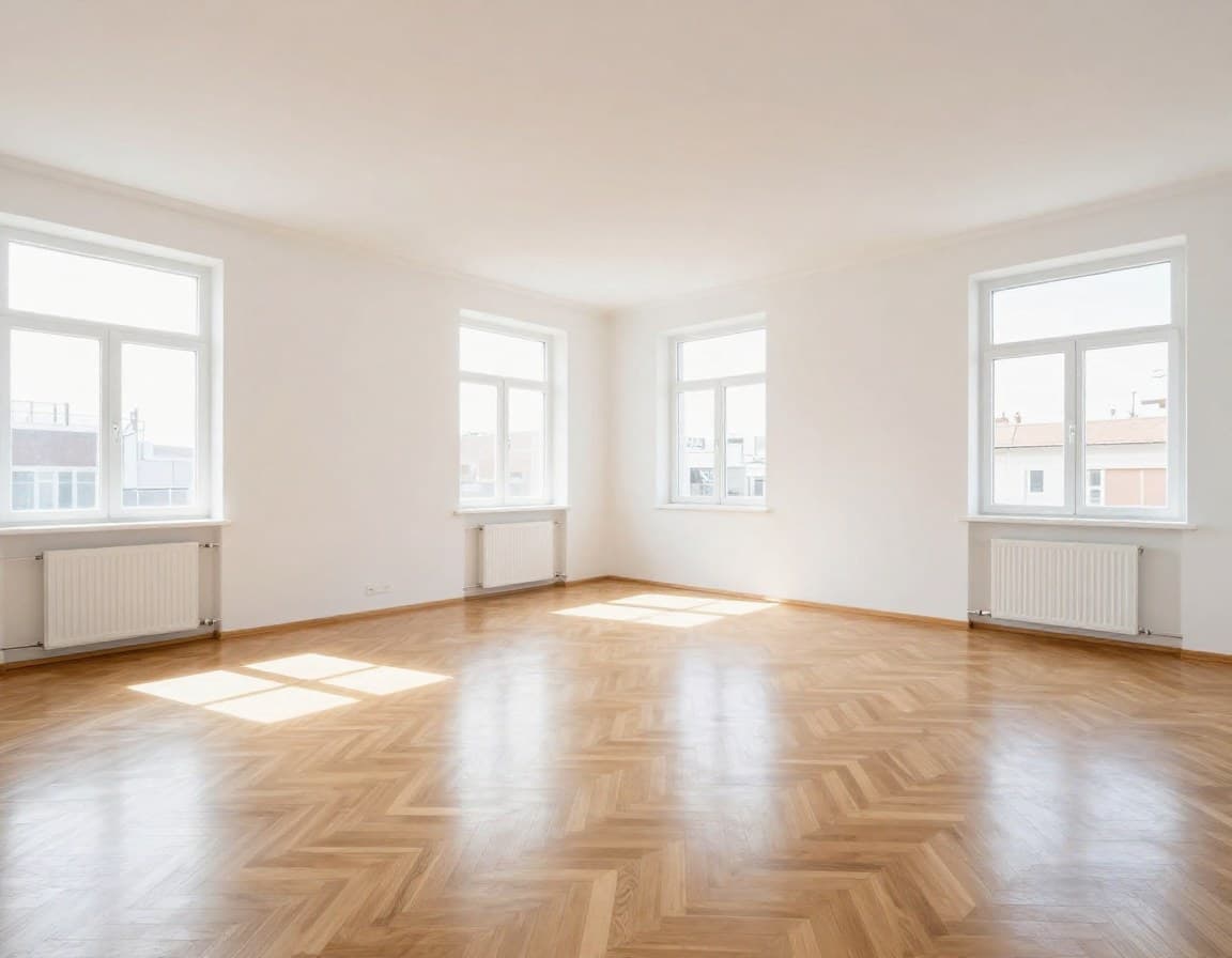 Aufgeräumte und entrümpelte Wohnung bereit für den Immobilienverkauf