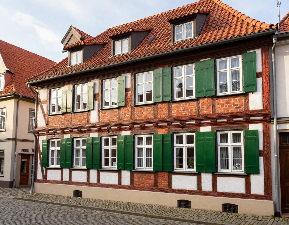 Historisches Fachwerkhaus in der Altstadt von Hannover mit typisch norddeutscher Architektur
