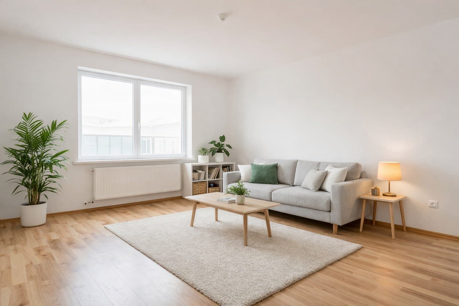 Raum nach Virtual Staging mit KI-Möblierung