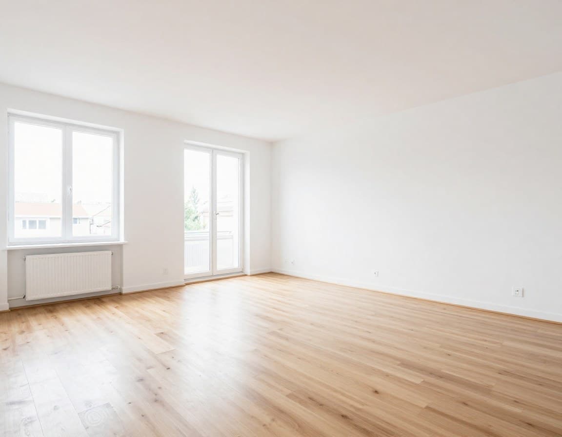 Leere Wohnung vor dem Virtual Staging
