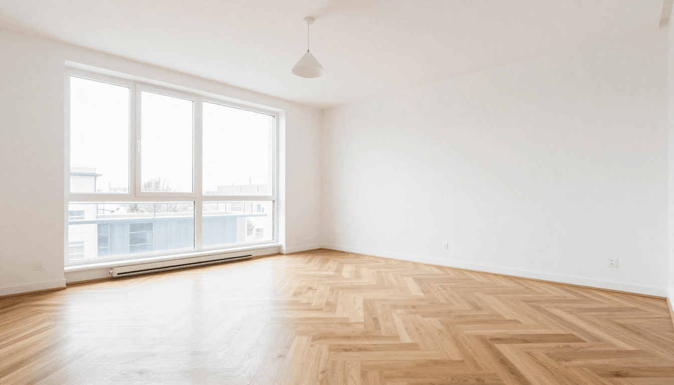 Leerer Raum vor Virtual Staging