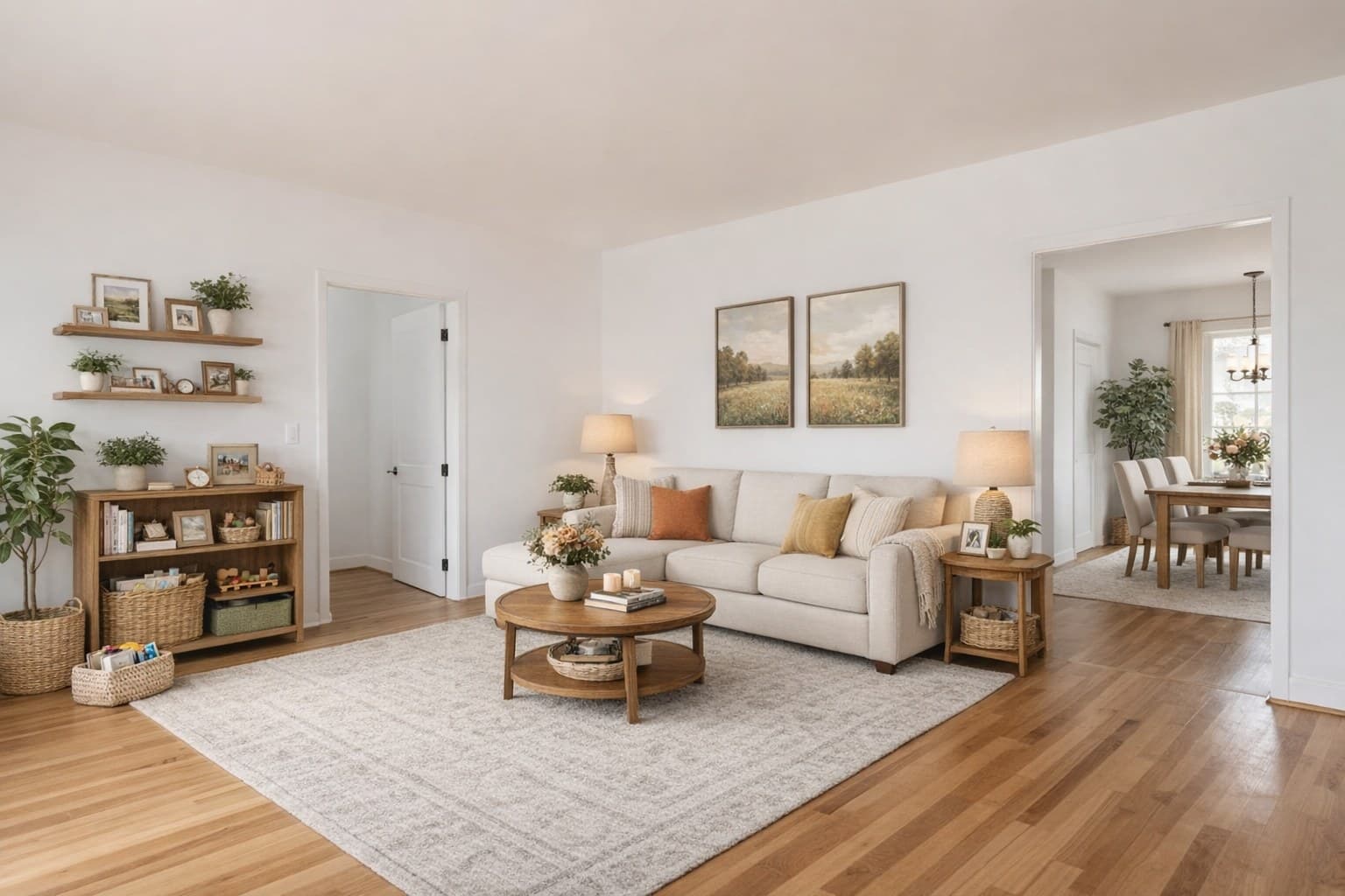 Haus nach Virtual Staging — einladend eingerichtet