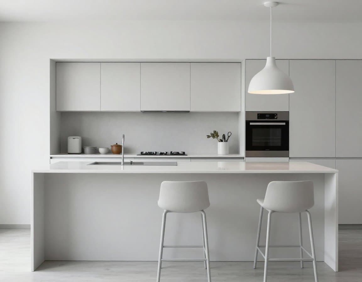 Minimalistisch gestagte Küche
