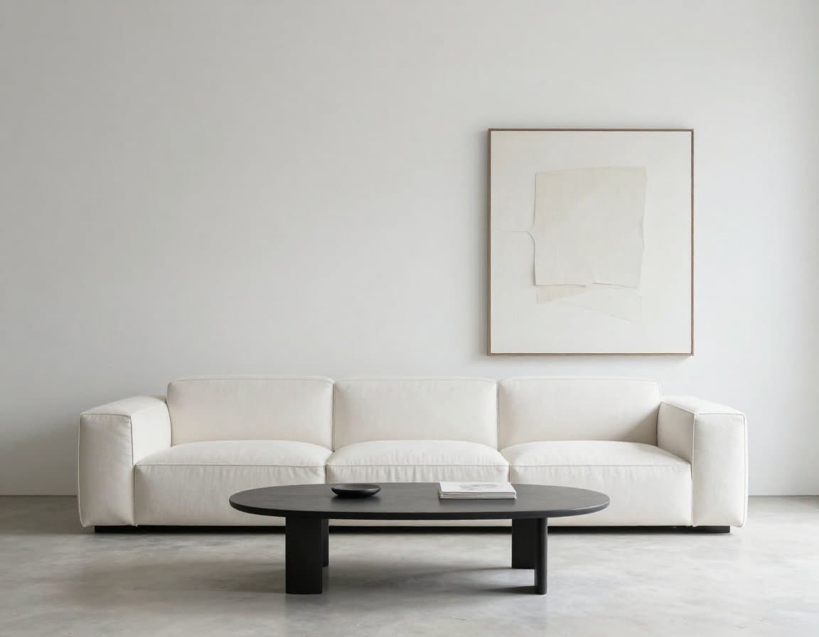 Minimalistisch gestagetes Wohnzimmer