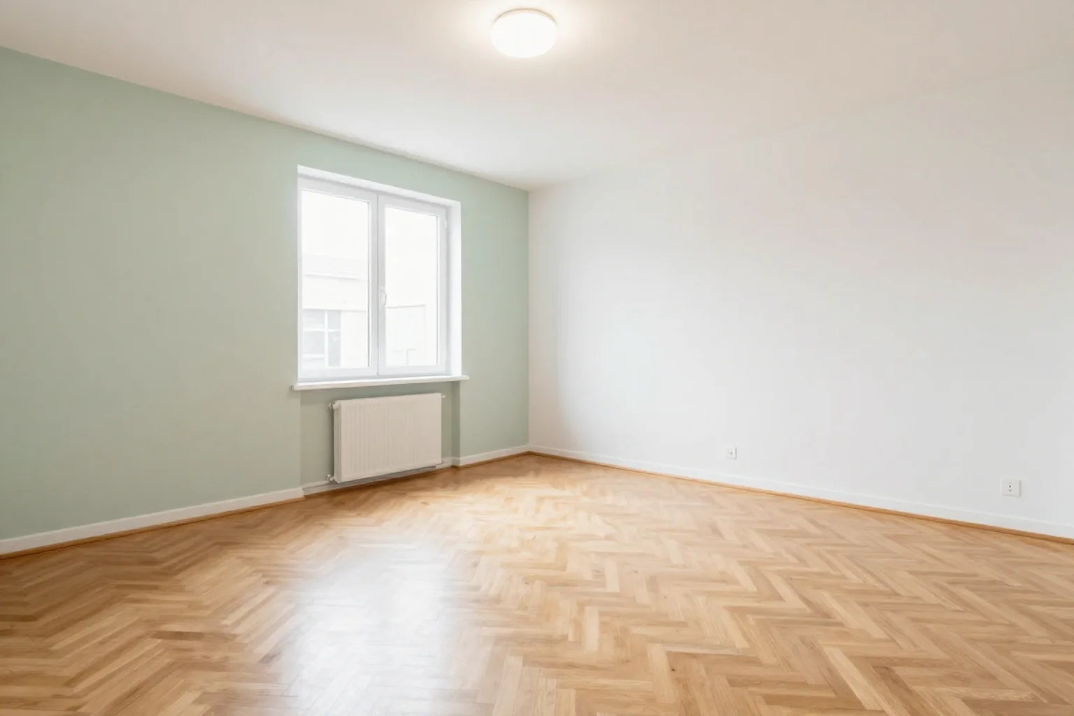 Leerer Raum vor Virtual Staging