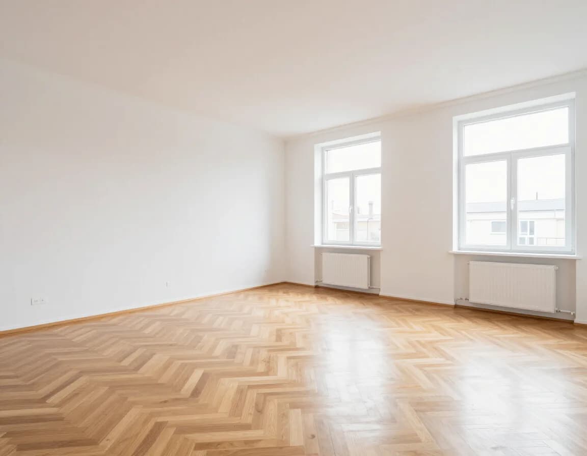 Leerer Raum vor Landhausstil Virtual Staging