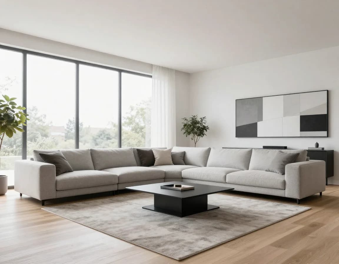 Modern-skandinavisches Virtual Staging Beispiel