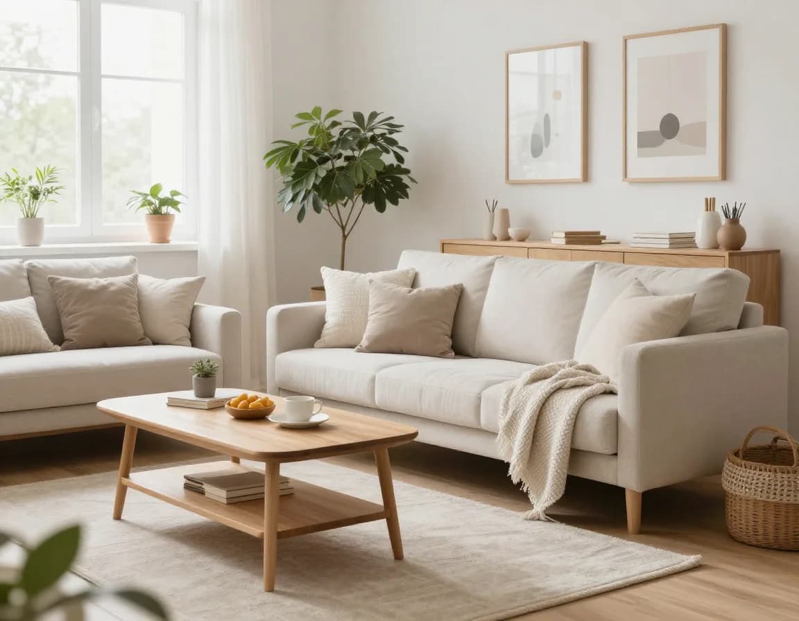 Klassisch-skandinavisches Virtual Staging Beispiel