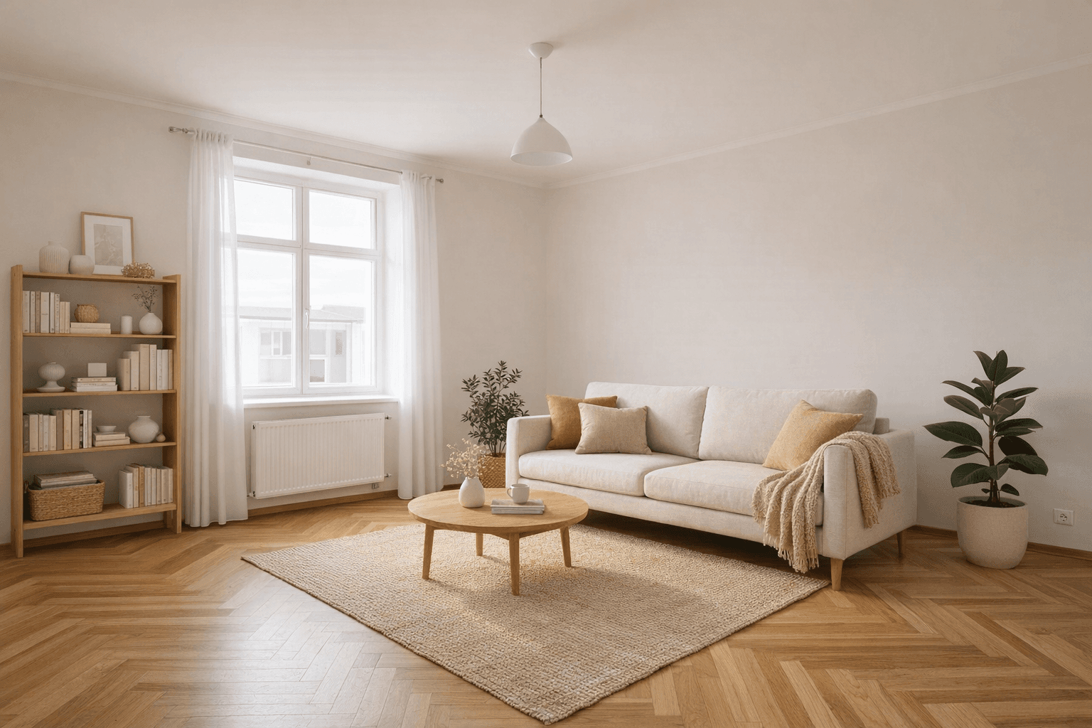 Münchner Altbauwohnung nach Virtual Staging — klassisch-modern eingerichtet