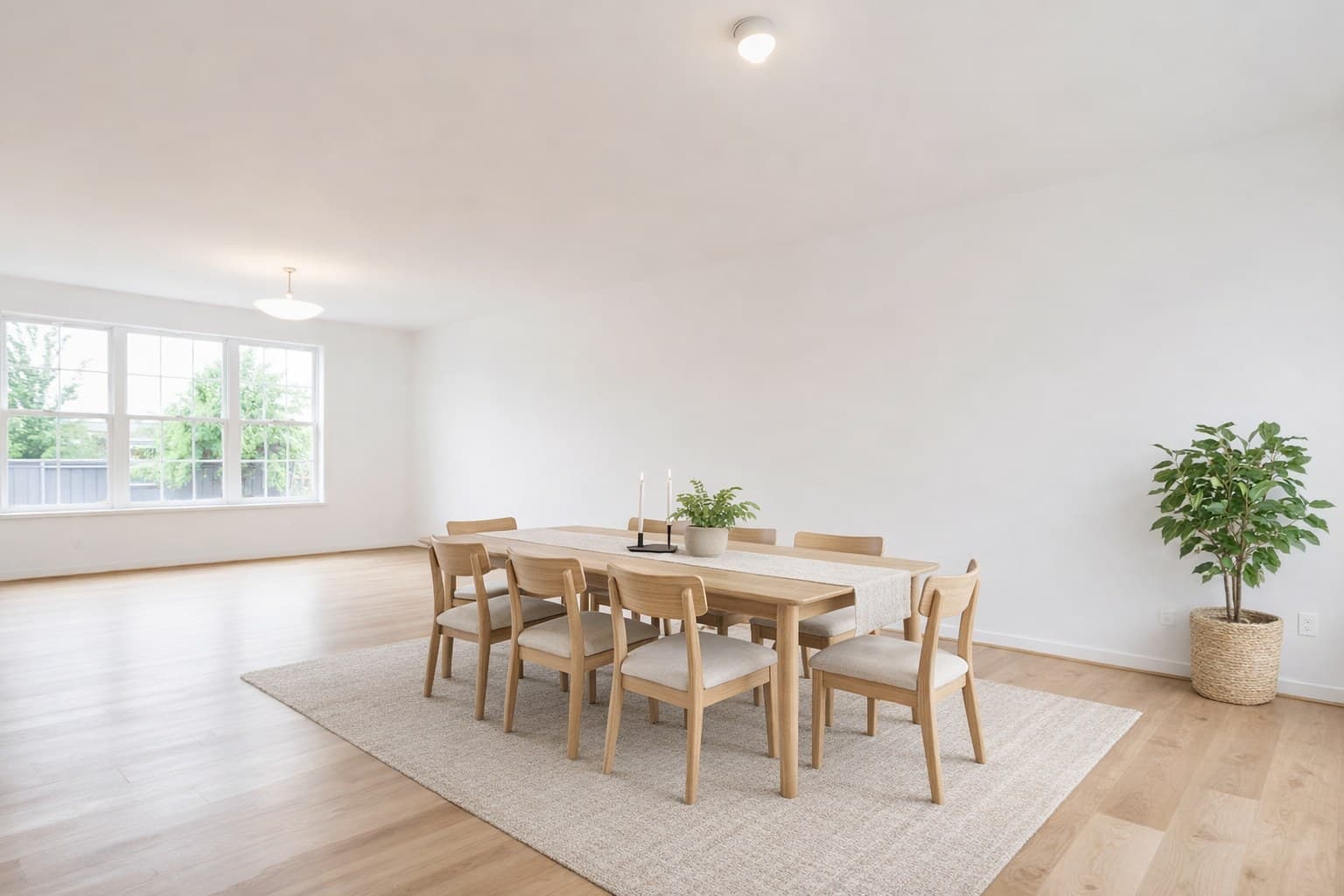 Raum nach Virtual Staging mit KI-Möblierung