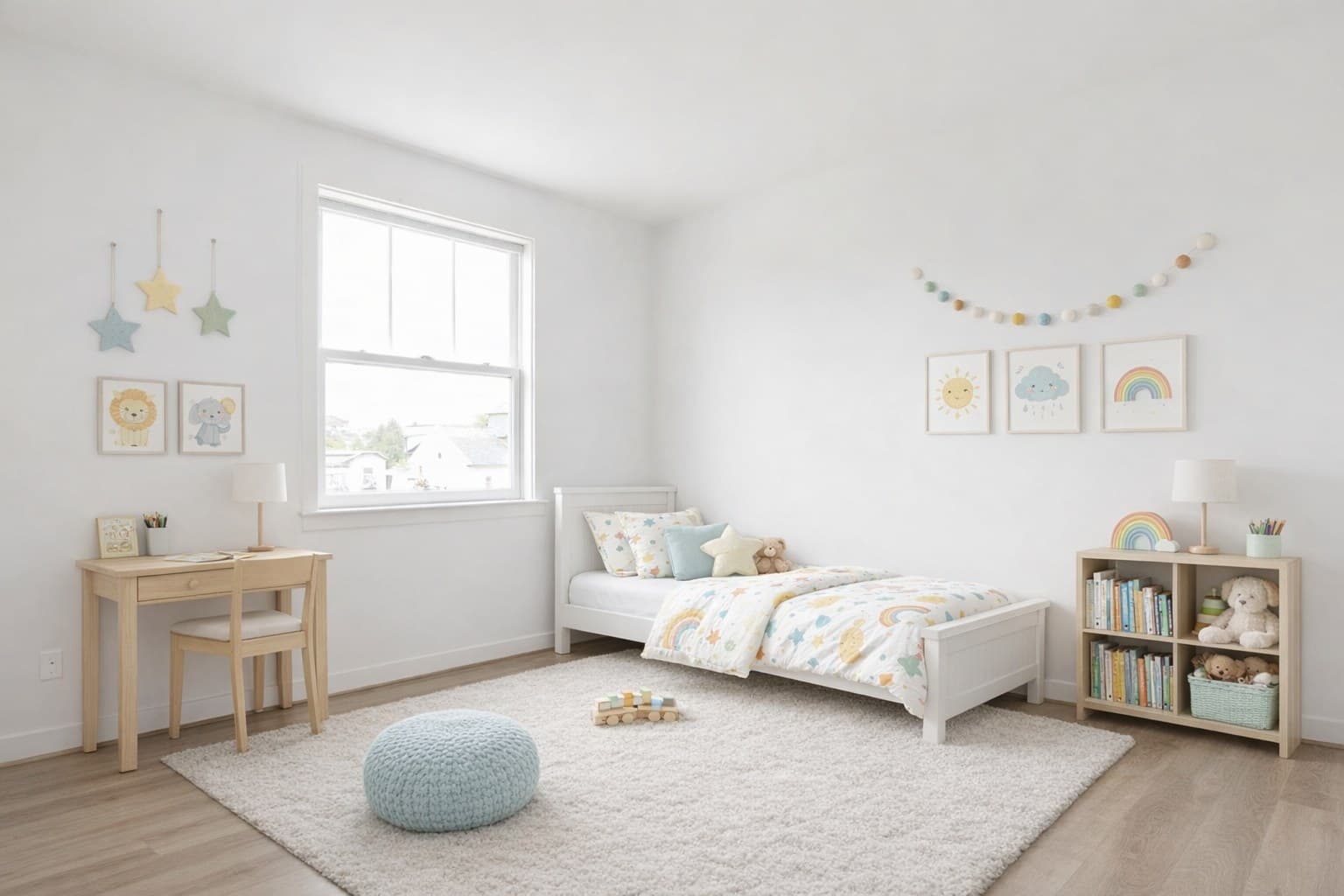 Raum nach Virtual Staging mit KI-Möblierung