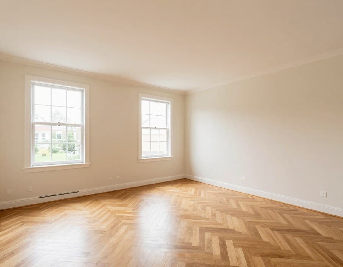 Leerer Raum vor Virtual Staging