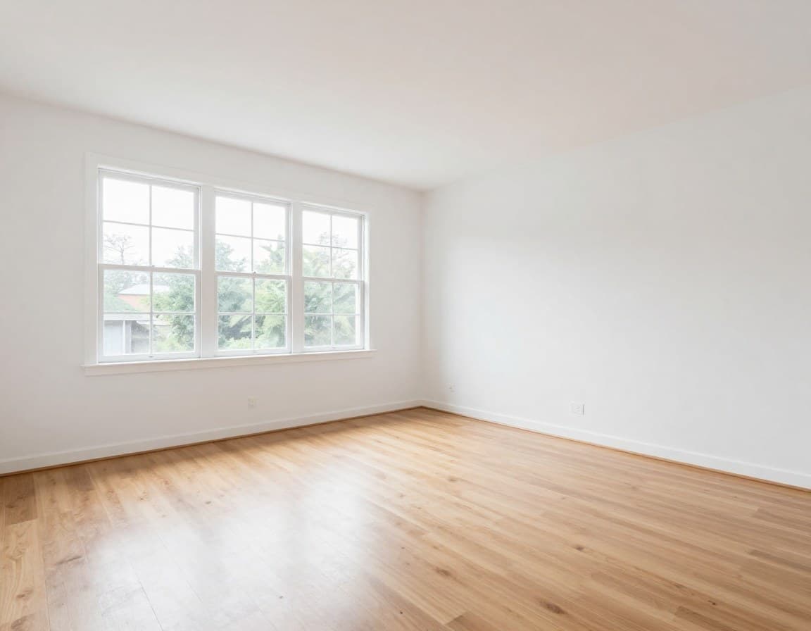 Leerer Raum vor Virtual Staging