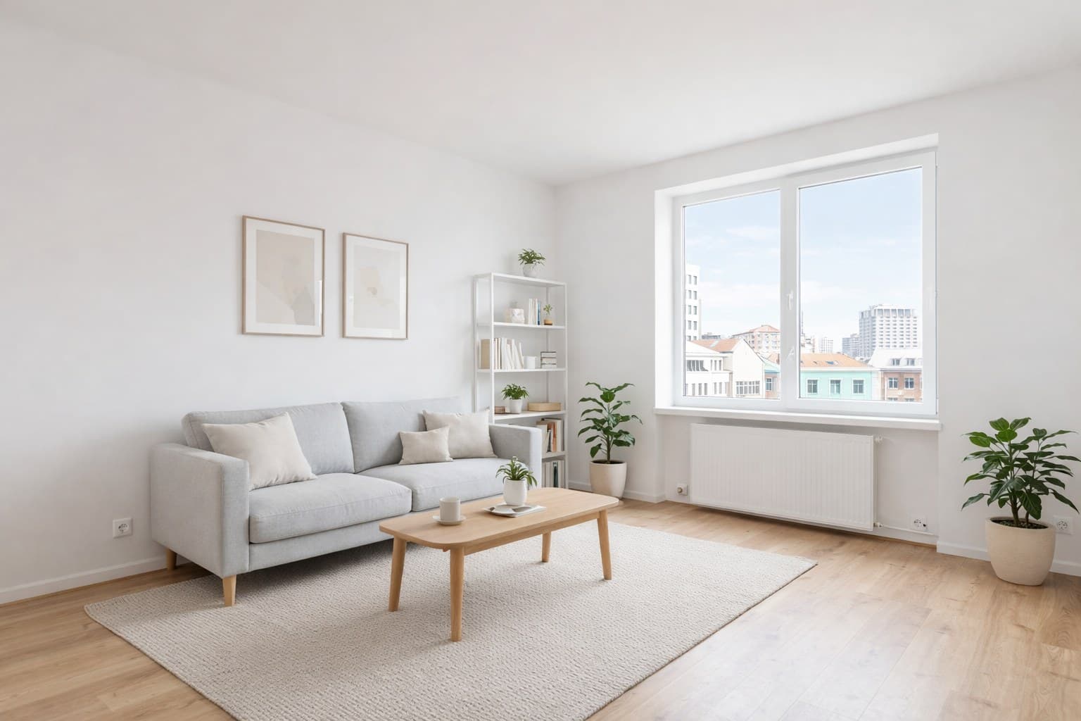 Exposé-Foto nach KI-Virtual-Staging — möblierter Raum für professionelles Immobilien-Exposé
