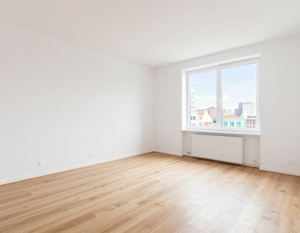 Exposé-Foto leerer Raum vor KI-Staging — Immobilien-Exposé erstellen Vergleich