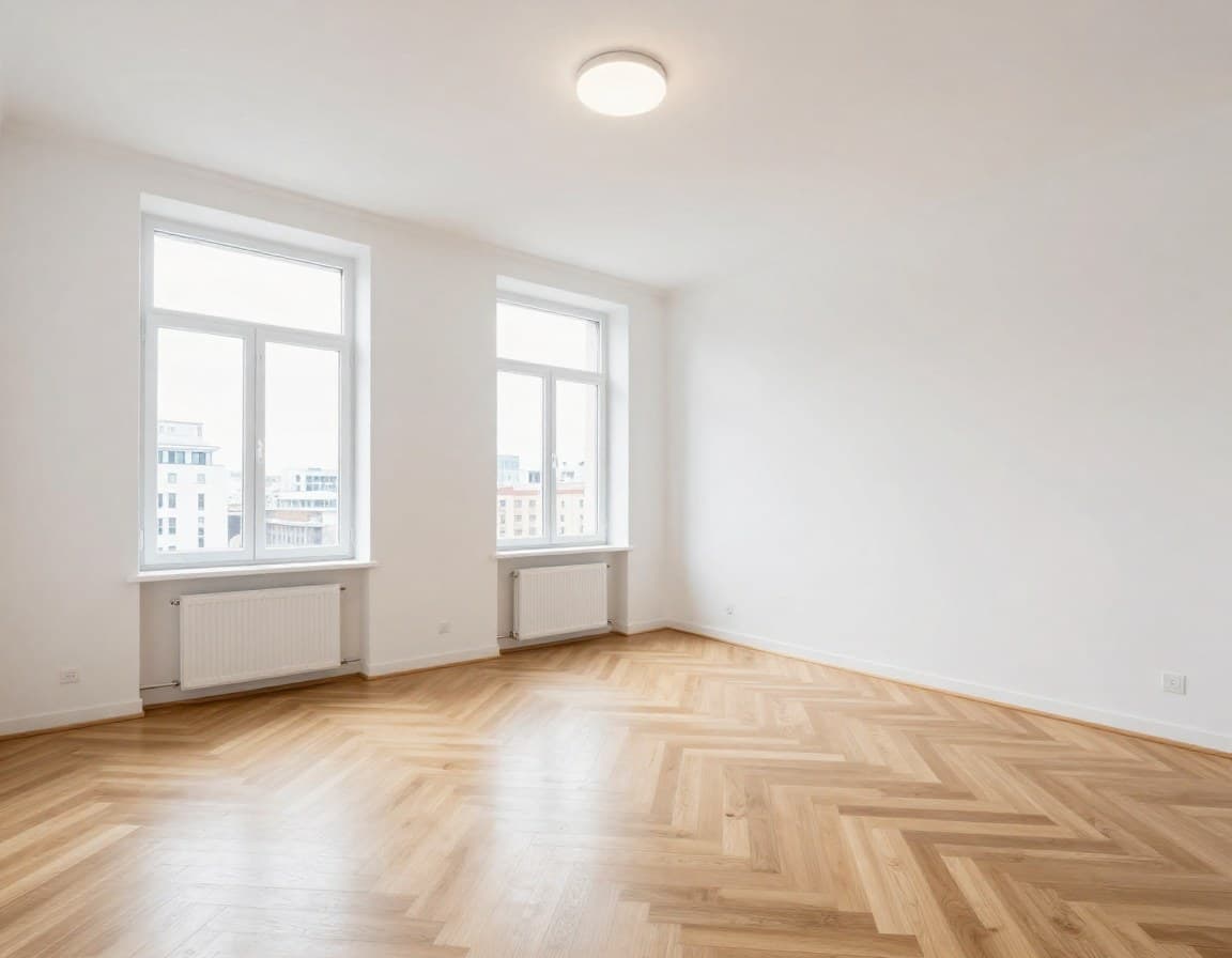 Leerer Raum vor Virtual Staging
