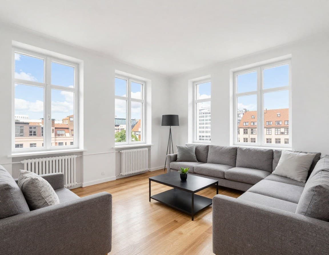 Immobilienfotografie Profi-Fotograf — HDR-Aufnahme einer Berliner Wohnung mit optimaler Belichtung