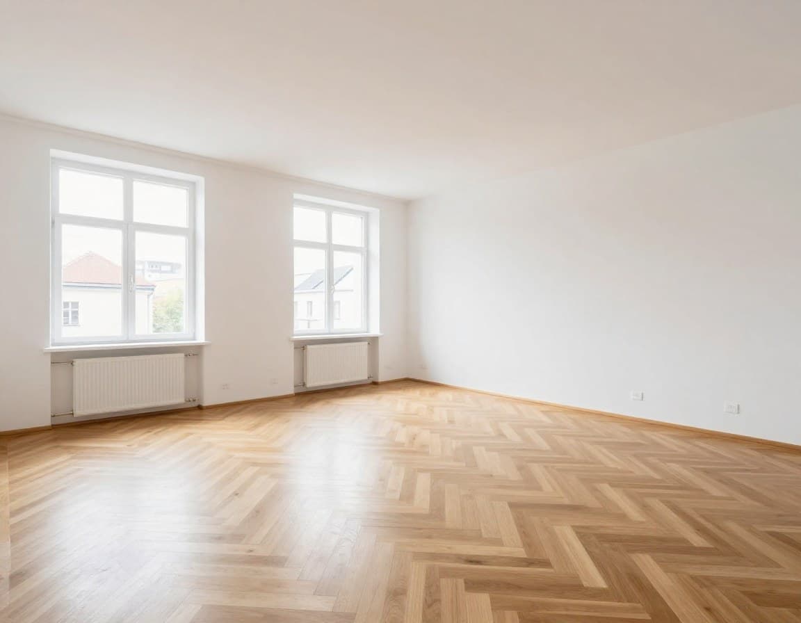 Leerer Raum vor Virtual Staging