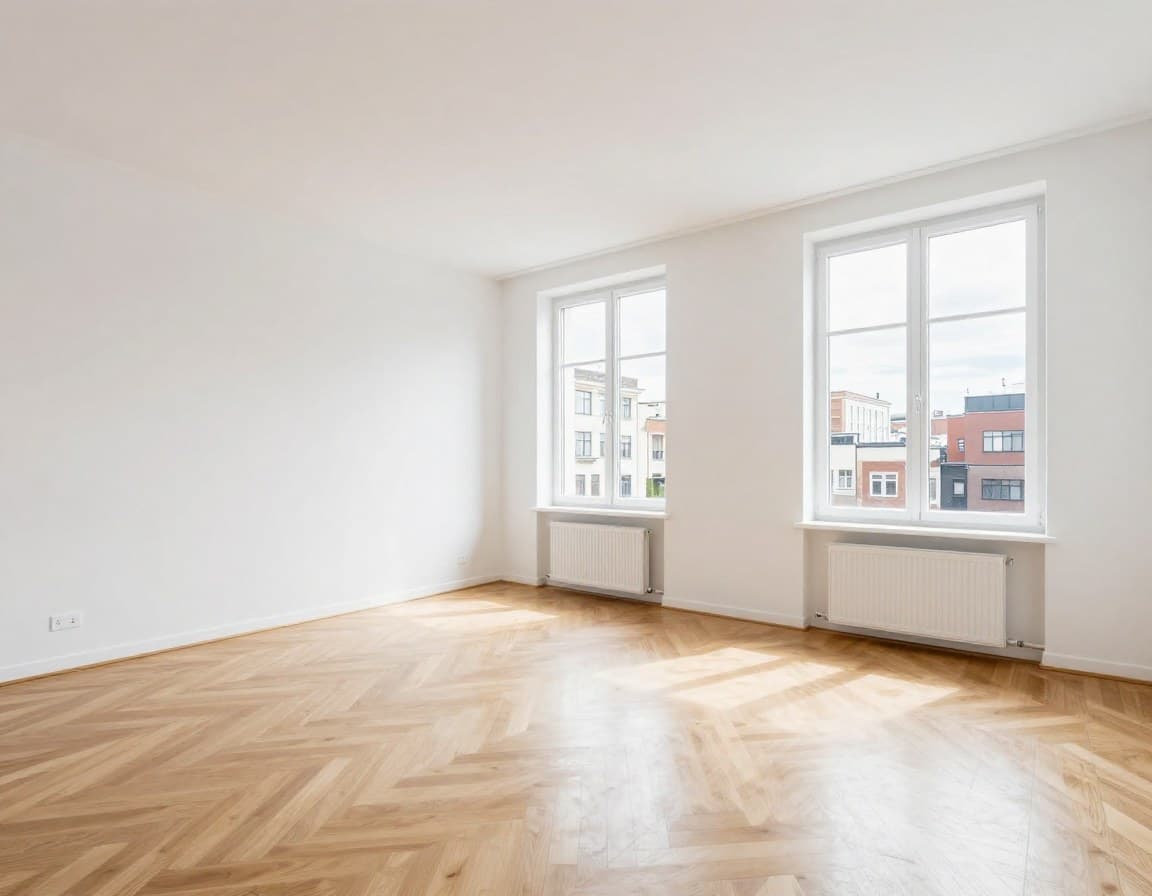 Leerer Raum vor Virtual Staging