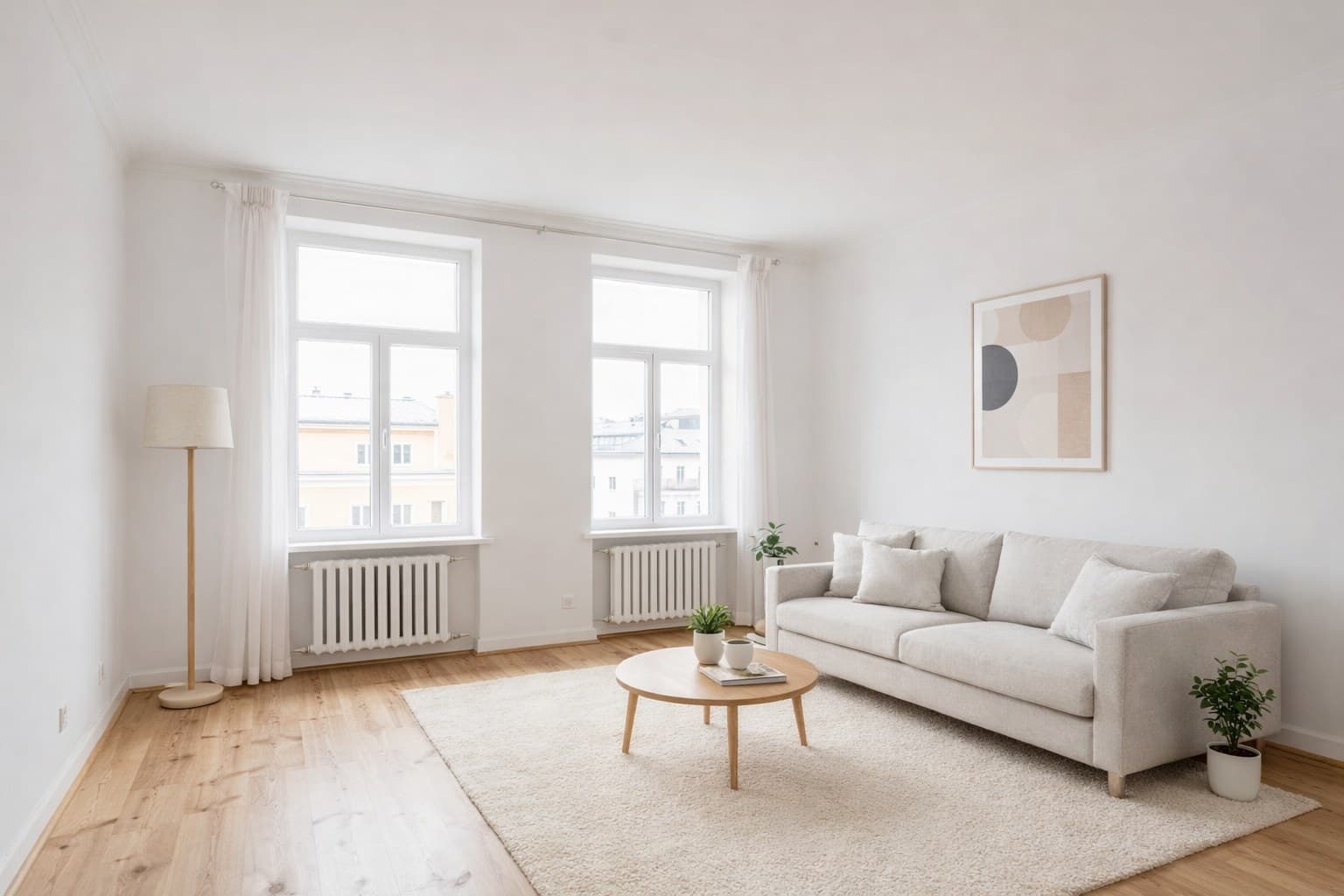 Professionell eingerichteter Raum nach Virtual Staging mit KI-Tools 2026