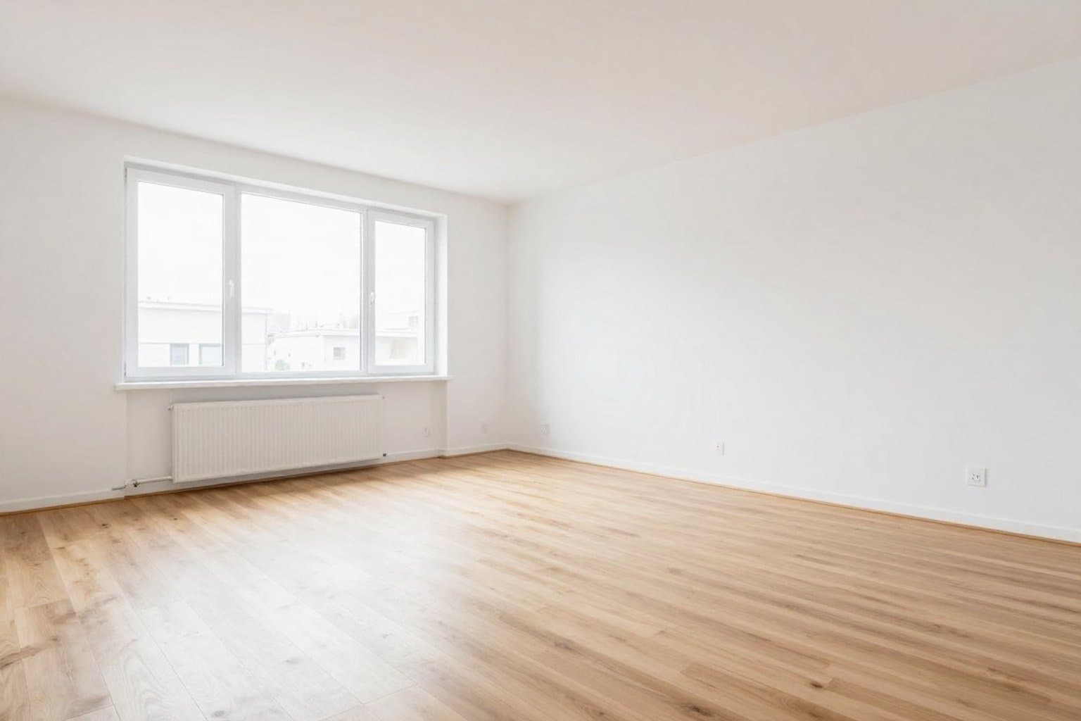Leerer Raum vor Virtual Staging