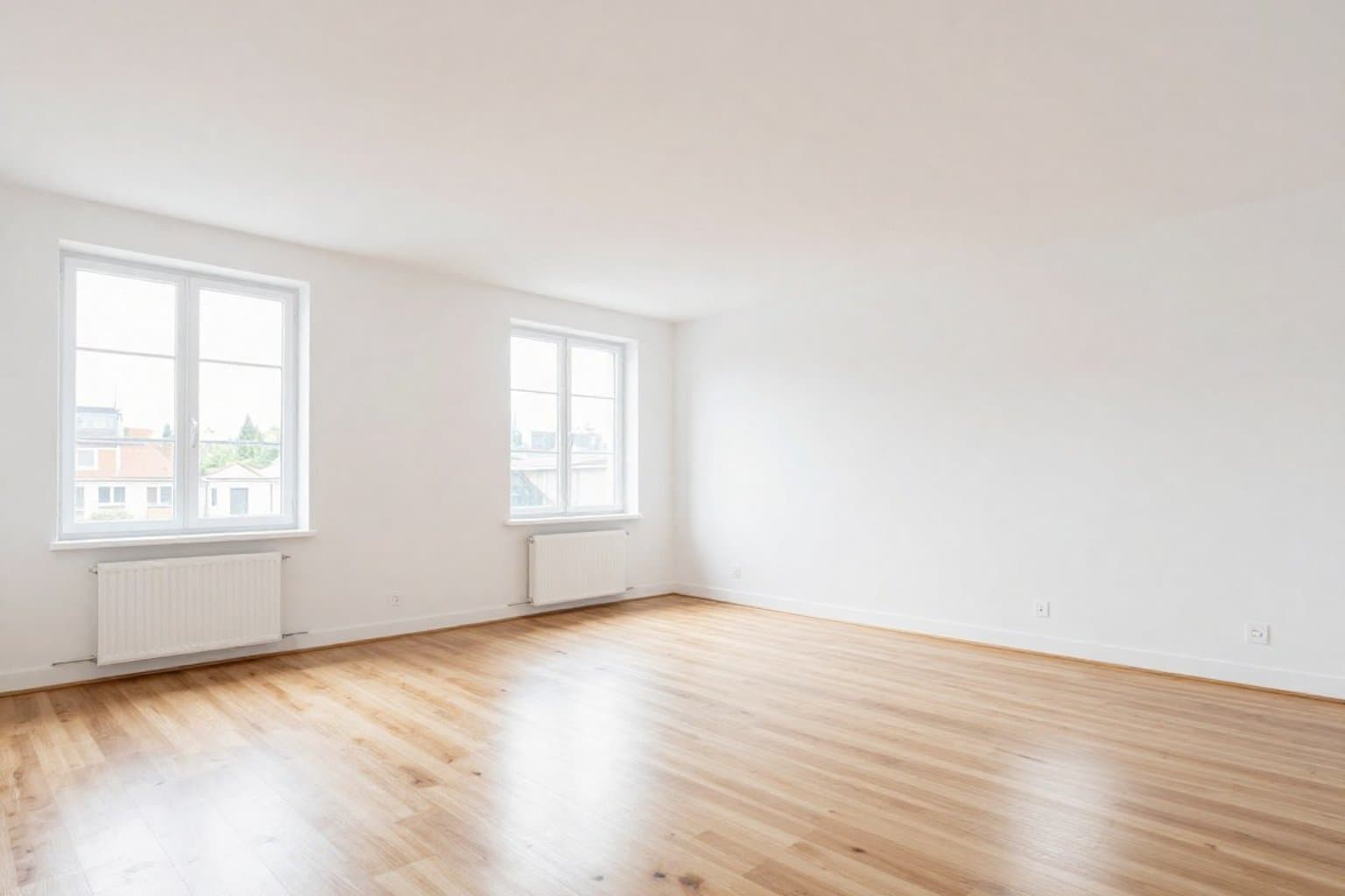 Leerer Raum vor Virtual Staging