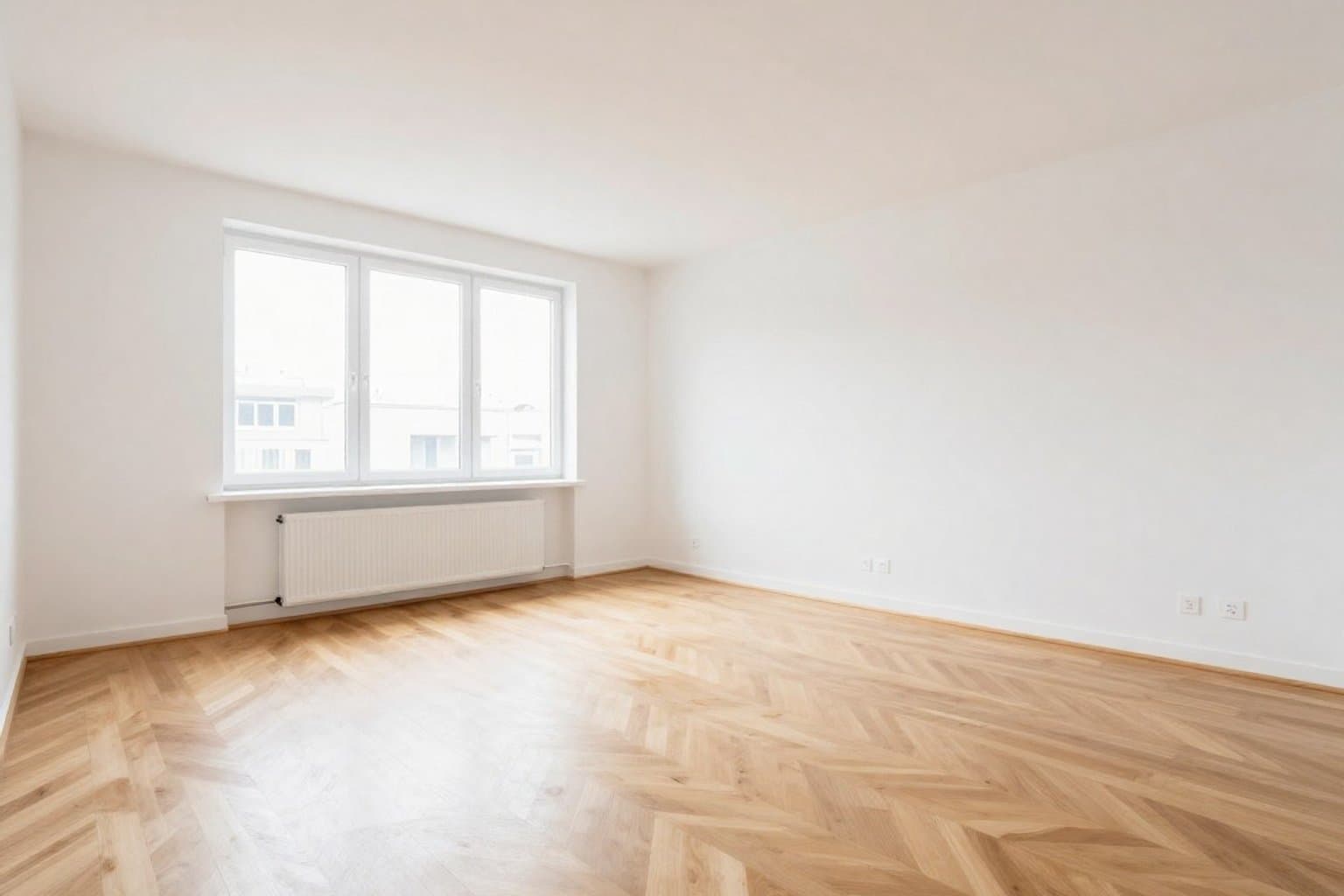 Leerer Raum vor Virtual Staging