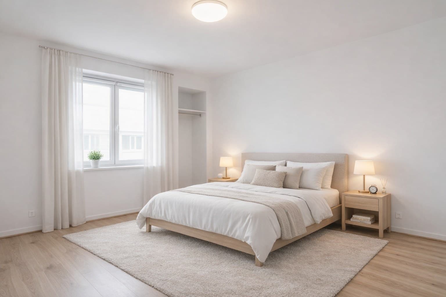 Raum nach Virtual Staging mit KI-Möblierung