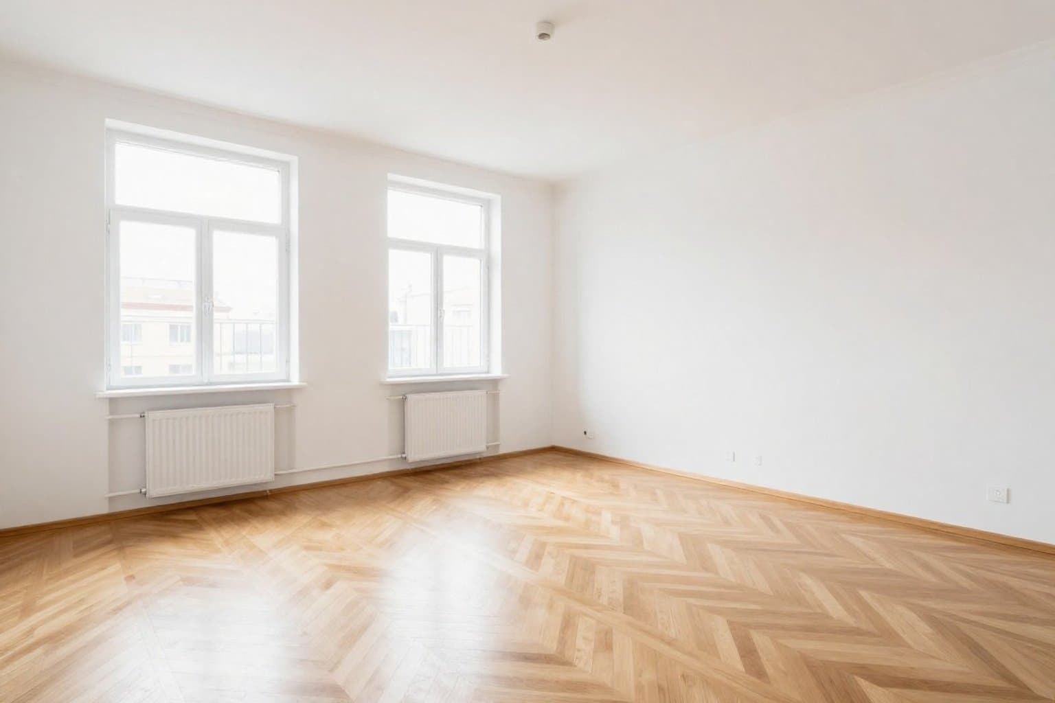 Leerer Raum vor Virtual Staging