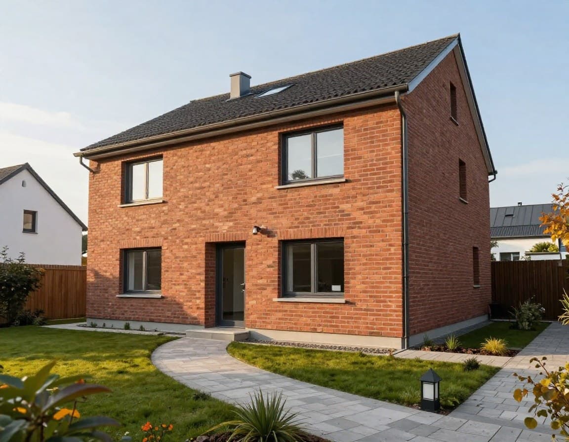 Doppelhaushälfte Außenansicht — professionelle Immobilienfotografie für das Exposé