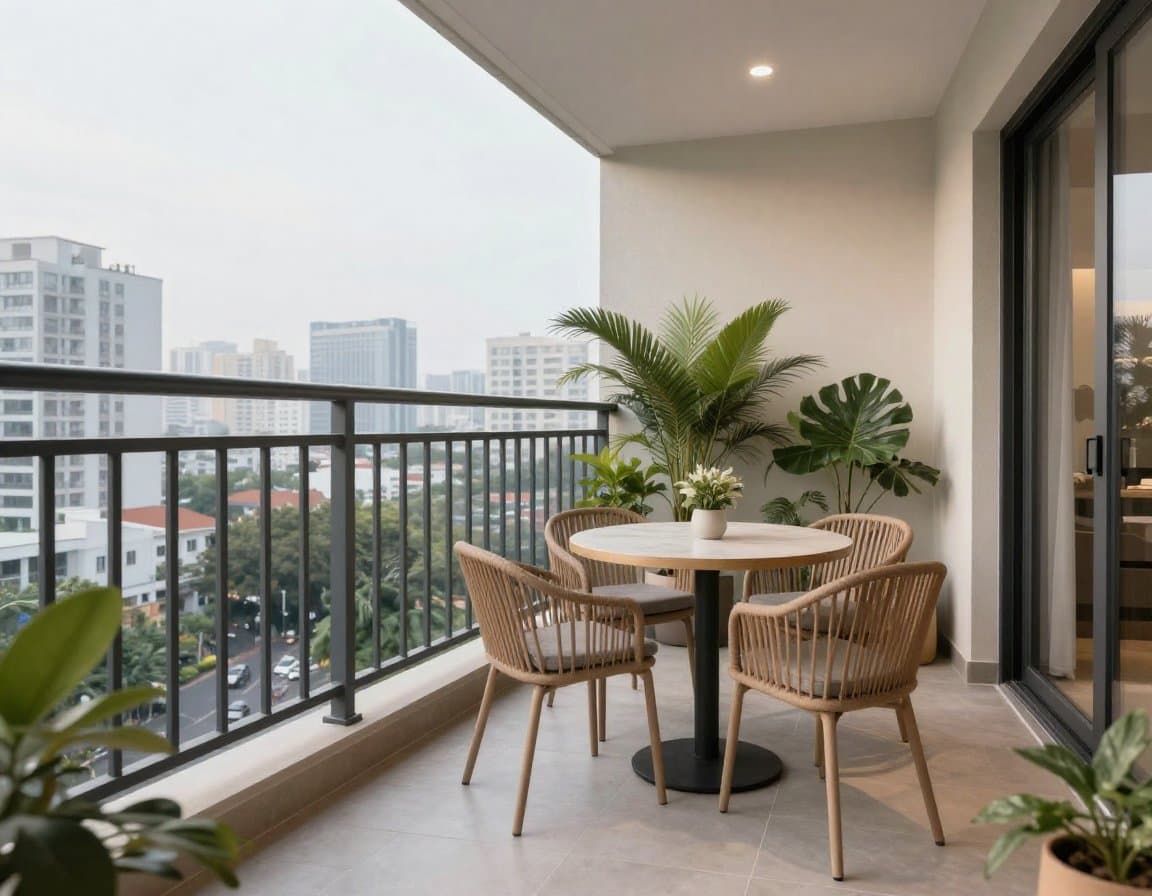 Balkon einer Eigentumswohnung — Außenbereich als Verkaufsargument im Exposé