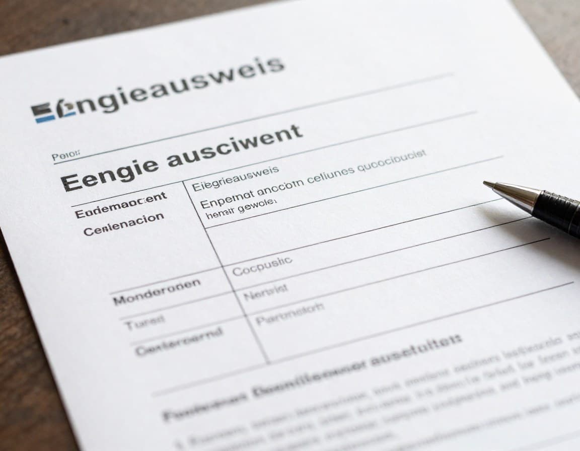 Property listing with energy certificate mandatory disclosures per GEG §87 (German Energy Act) and professional layout