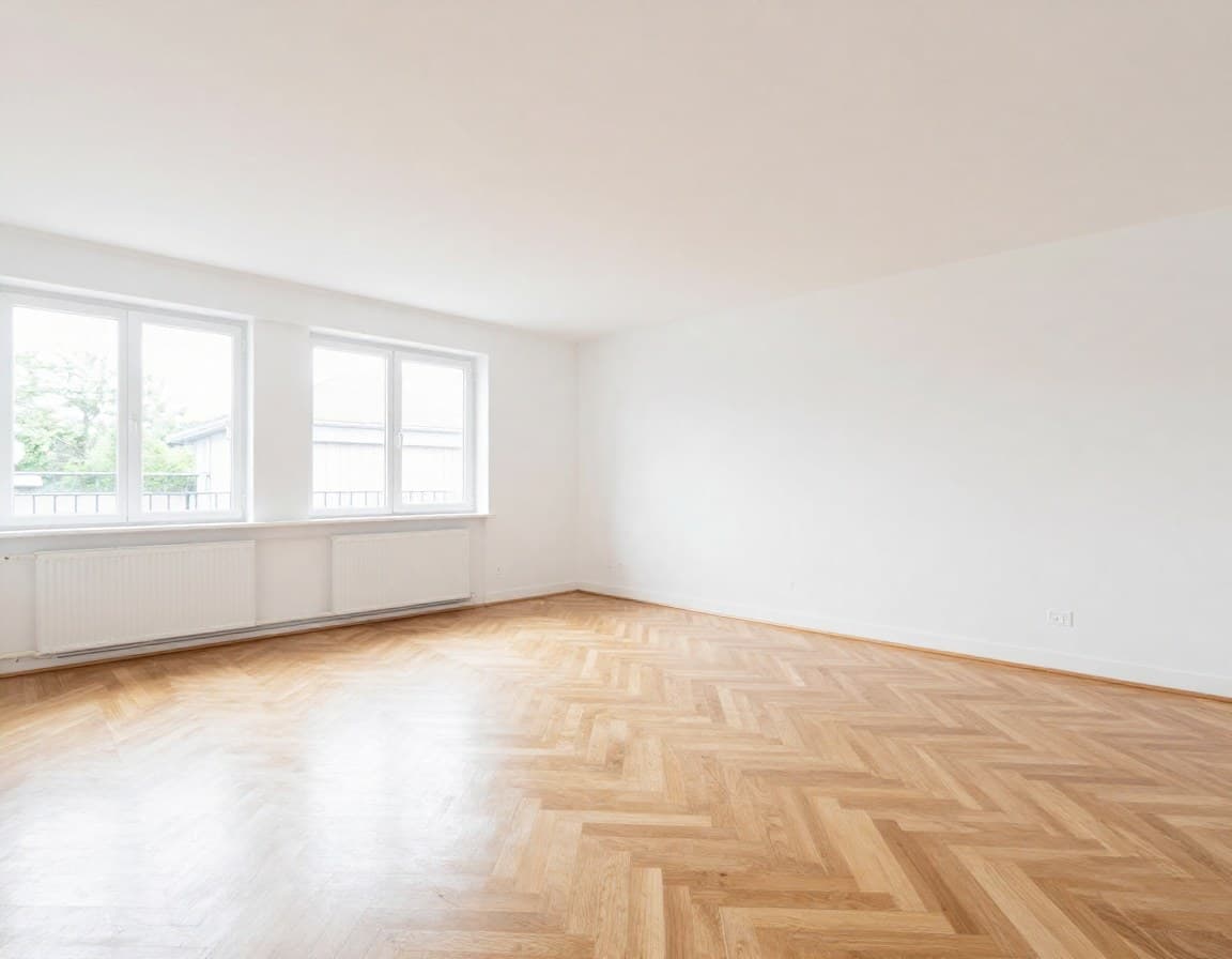 Leeres Wohnzimmer ohne Möbel — so scheitern 69% der Inserate an fehlenden Fotos