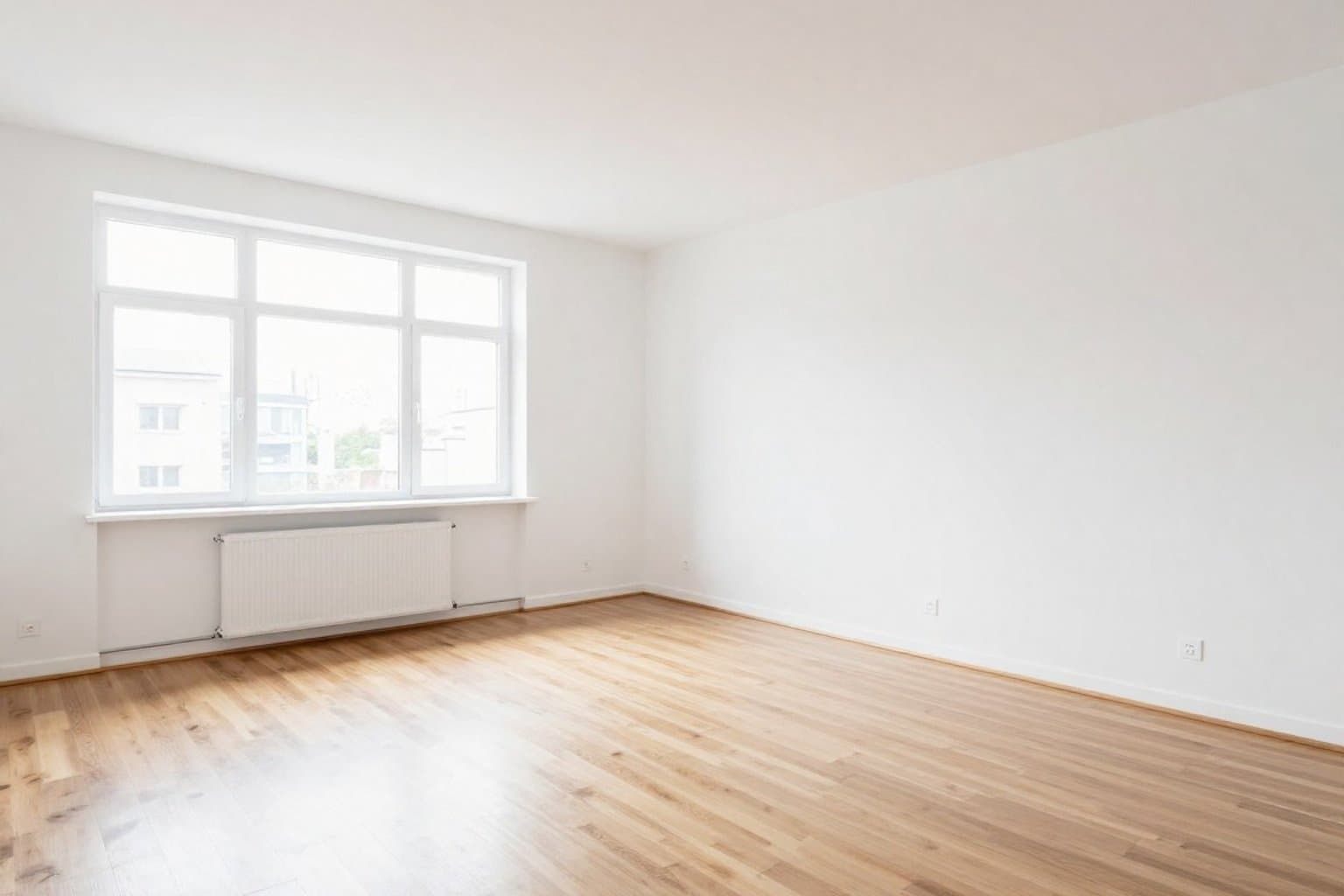 Leerer Raum vor Virtual Staging
