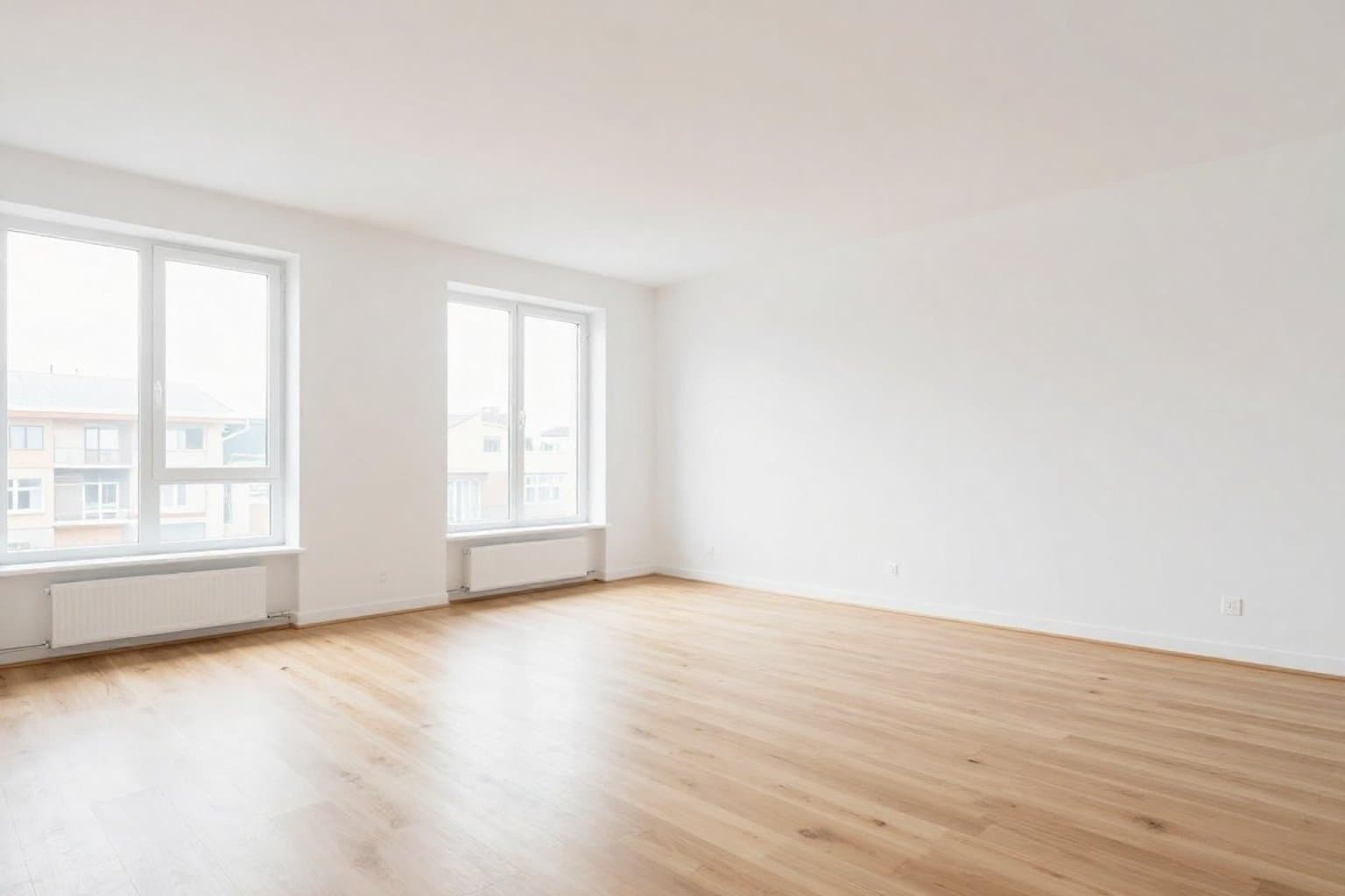 Leerer Raum vor Virtual Staging