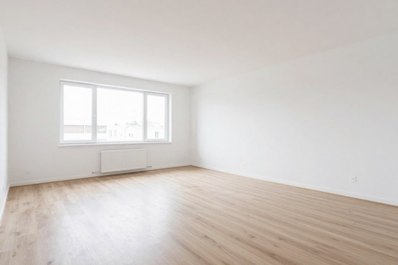 Leerer Raum vor Virtual Staging