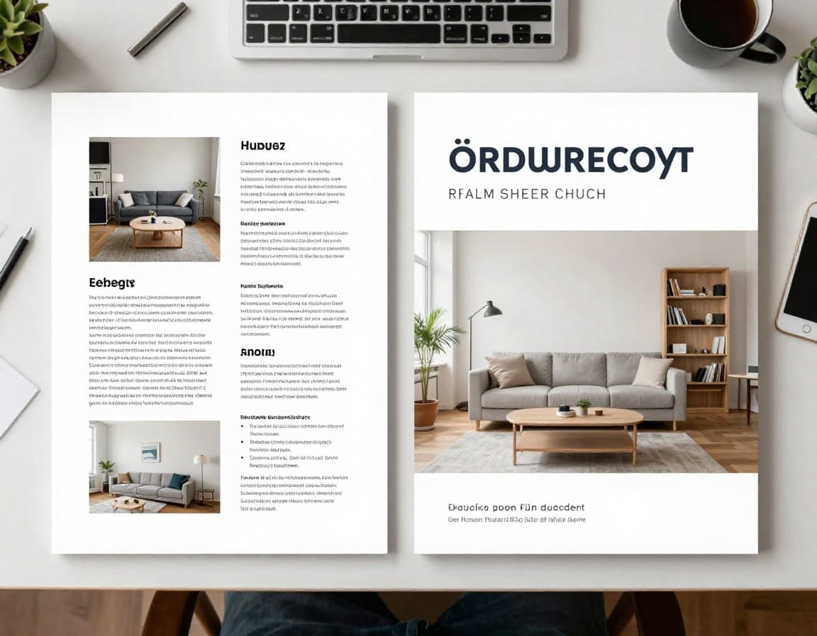 Vergleich: Amateur-Expose in Word vs. professionelles Expose mit Staging-Fotos