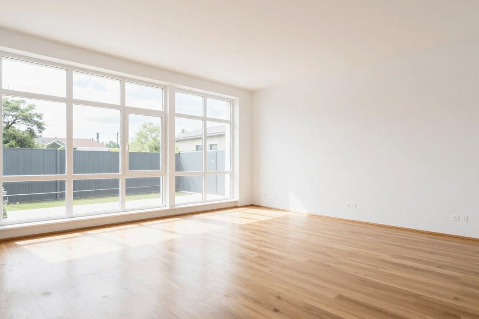 Leerer Raum vor Virtual Staging