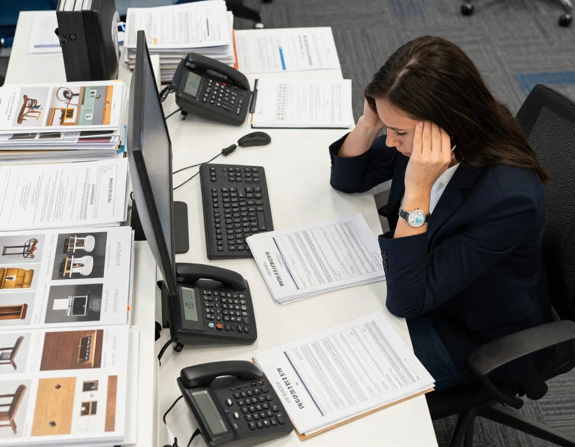 Traditioneller Makler-Workflow mit physischem Staging-Materialien