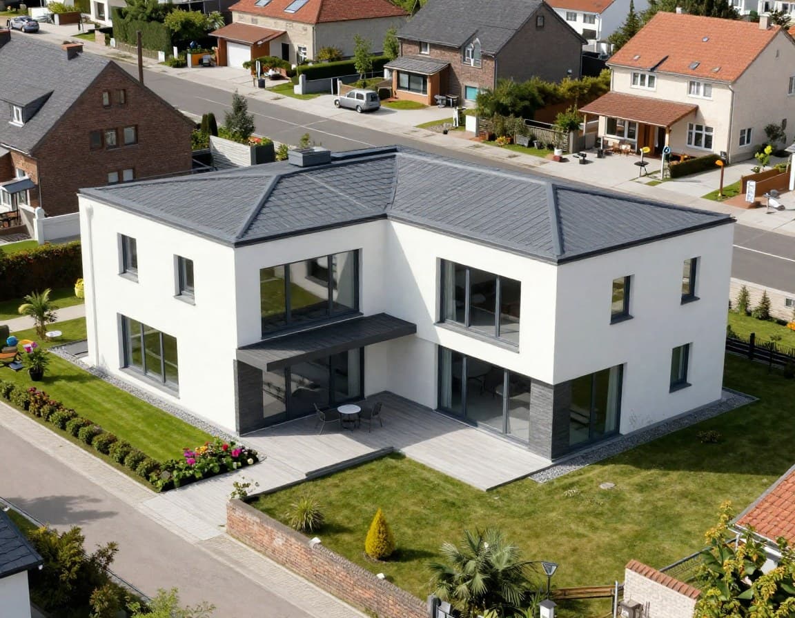 Grundriss 180 qm als Bungalow — eingeschossiges Wohnen mit Terrasse