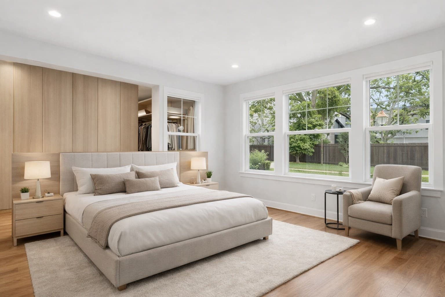 Raum nach Virtual Staging mit KI-Möblierung