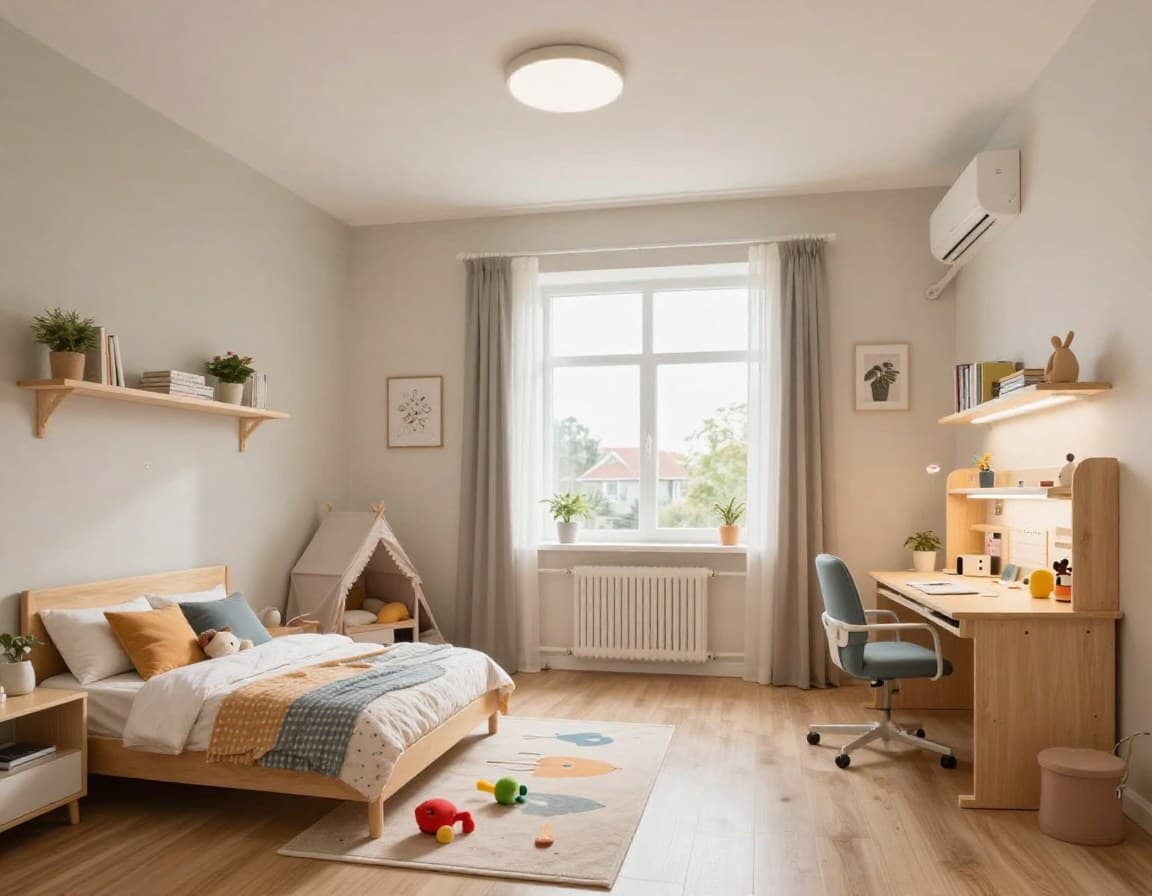 5-Zimmer-Wohnung Grundriss für Familien mit drei Kinderzimmern