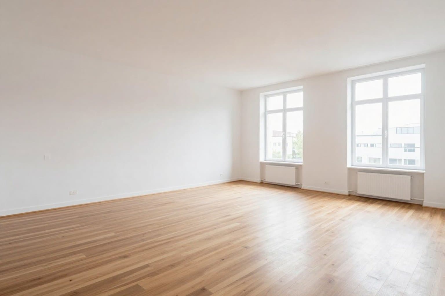 Leerer Raum vor Virtual Staging