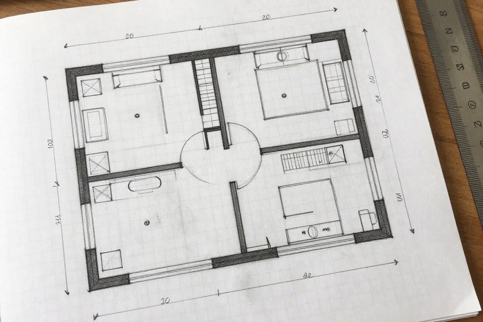 Leerer Raum vor Virtual Staging