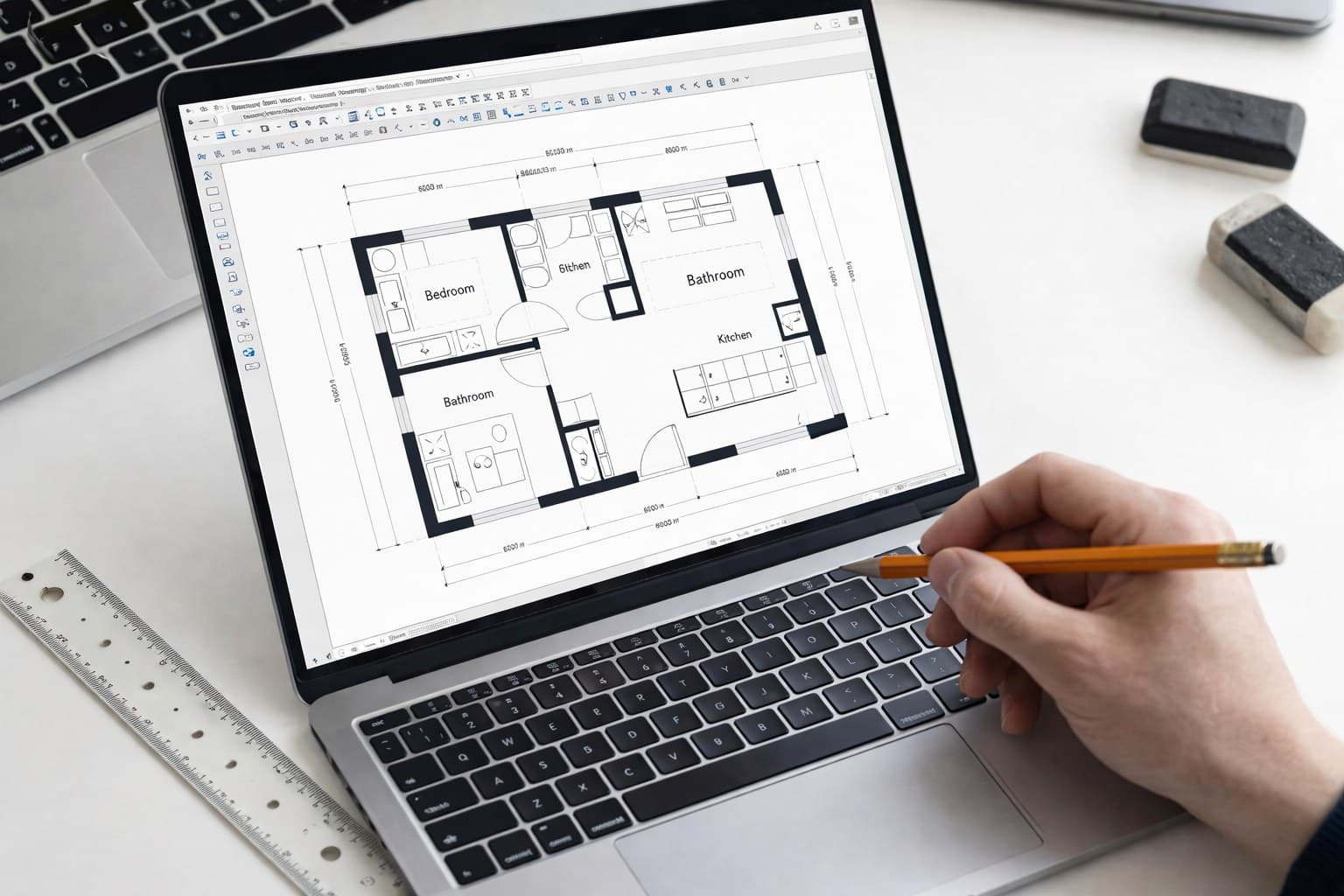 Raum nach Virtual Staging mit KI-Möblierung