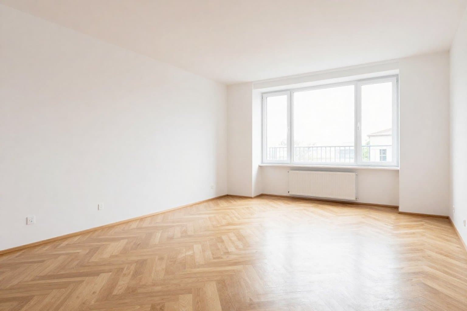 Leerer Raum vor Virtual Staging