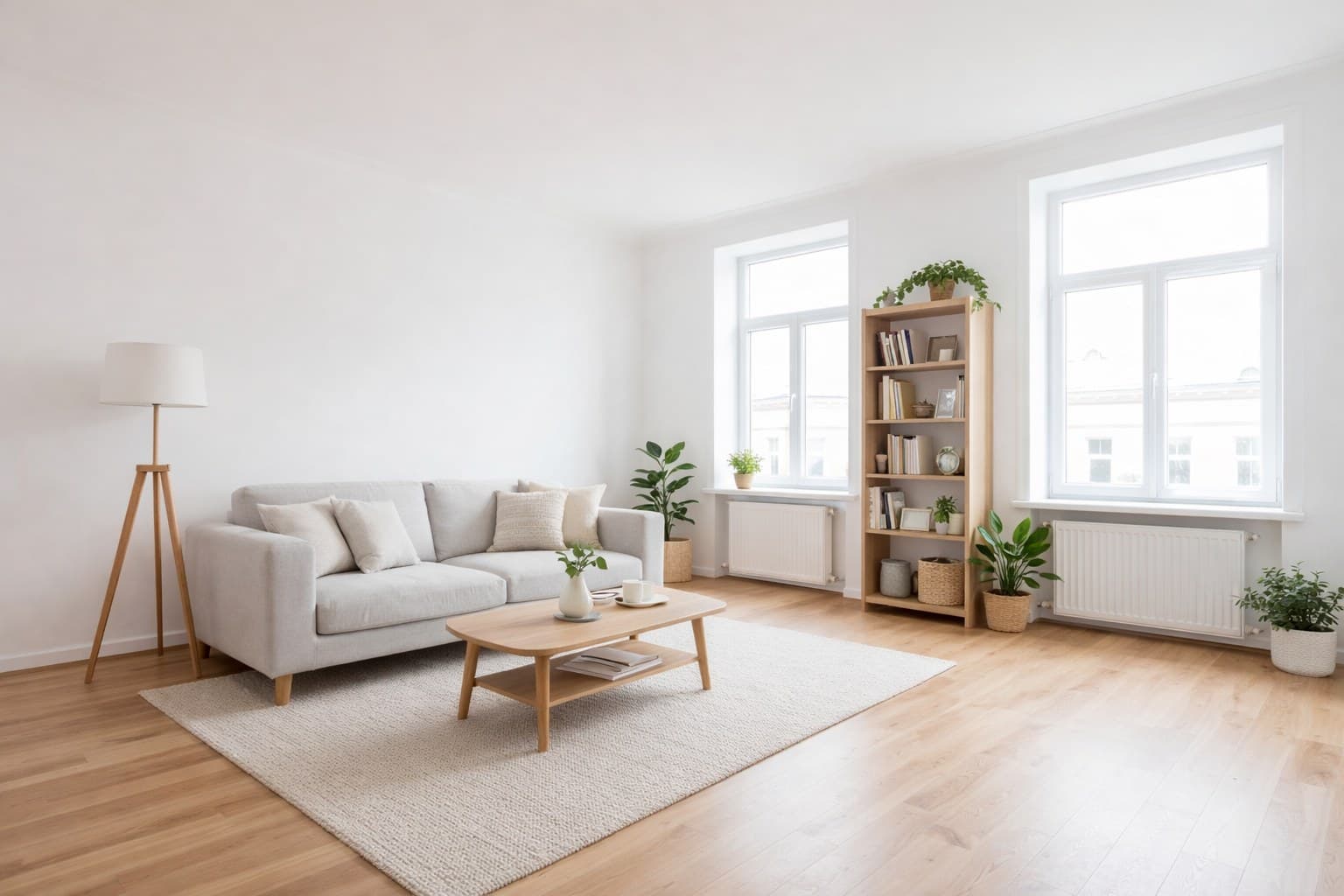 Bremer Wohnung nach Virtual Staging mit skandinavischer Einrichtung