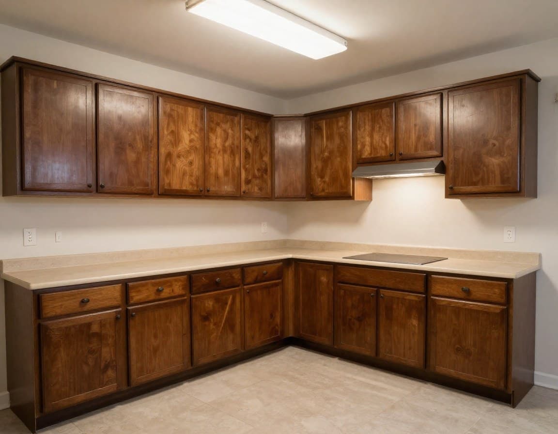 Leeres Küche vor Virtual Staging